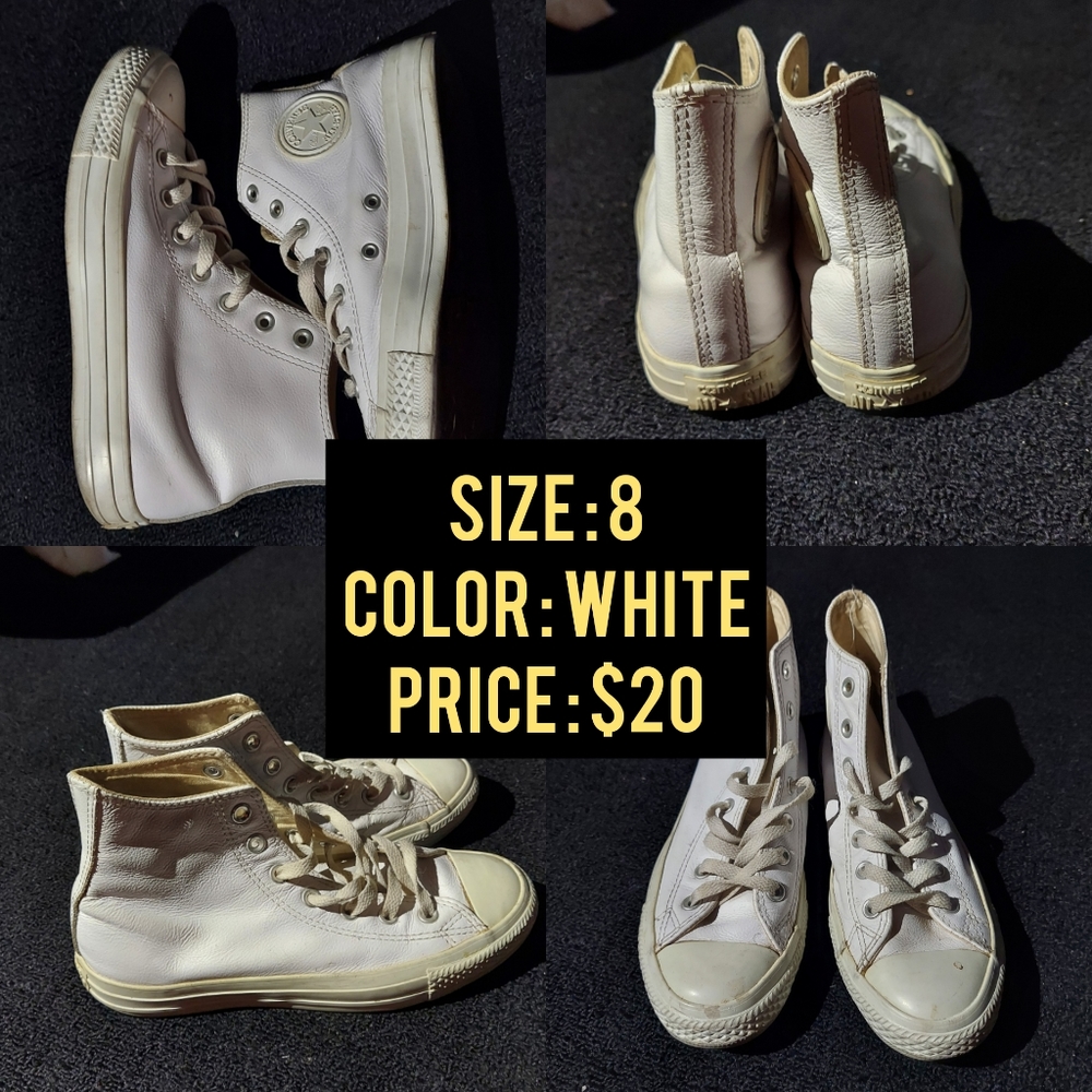 White Converses - Picture 2 of 5